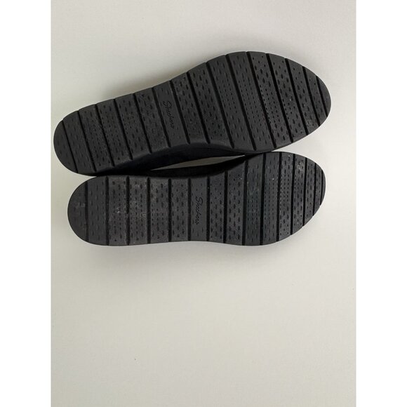 Skechers Shoes Womens 7.5 Relaxed Fit Air Cooled Memory Foam Black Suede Slip on - Picture 8 of 9